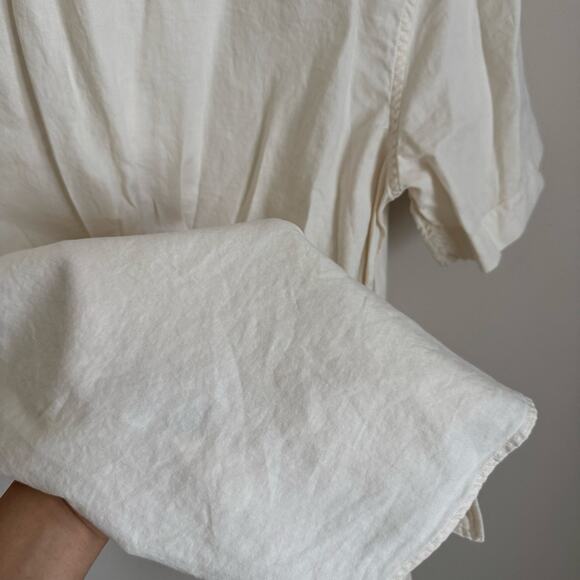 Banana Republic Mens 100% Cotton Cream Shirt Button Up Top Size Large Slim Fit - Picture 9 of 11